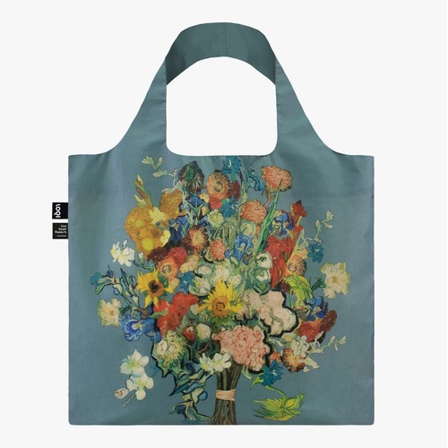 LOQI Vincent van Gogh blaue Tragetasche mit Blumenmuster - Bild 3 von 3