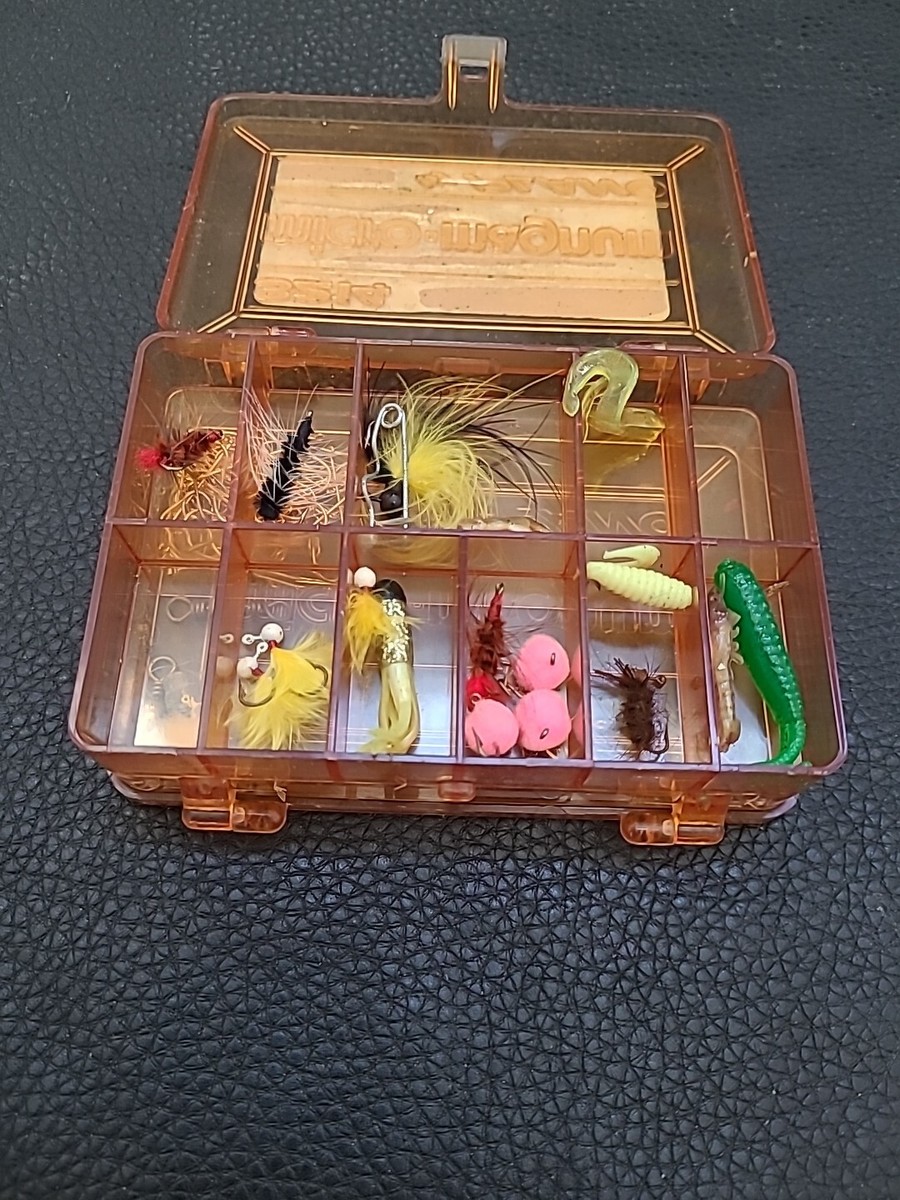 Vintage Plano 2110 Boîte d'attache verte / Plano 3213 Mini Magnum