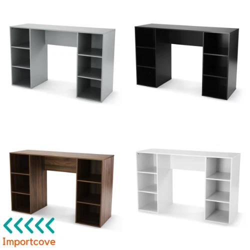 Mainstays 6Cube Storage Computer Desk, White, 41 OFF