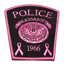 MASSASOIT COMMUNITY COLLEGE MASSACHUSETTS BREAST CANCER AWARENESS POLICE PATCH