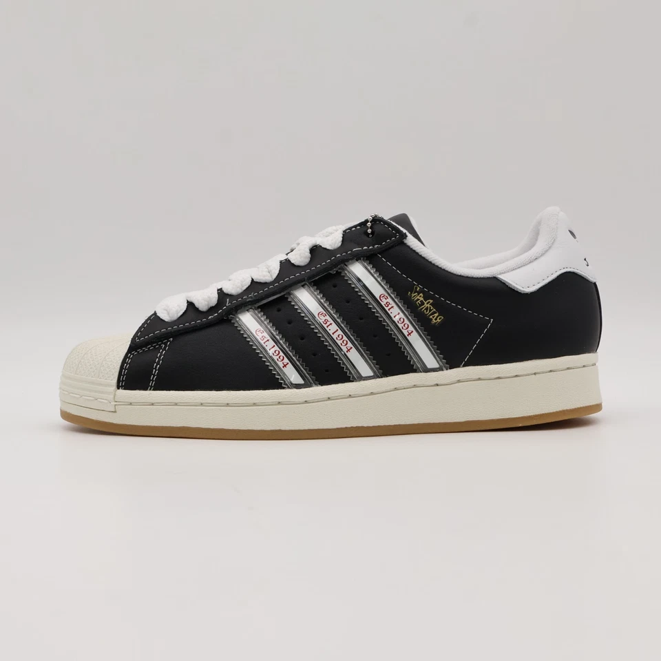 IH1313 Korn adidas Originals Superstar Core Black White Better Scarlet (uomo) - Immagine 2 di 4