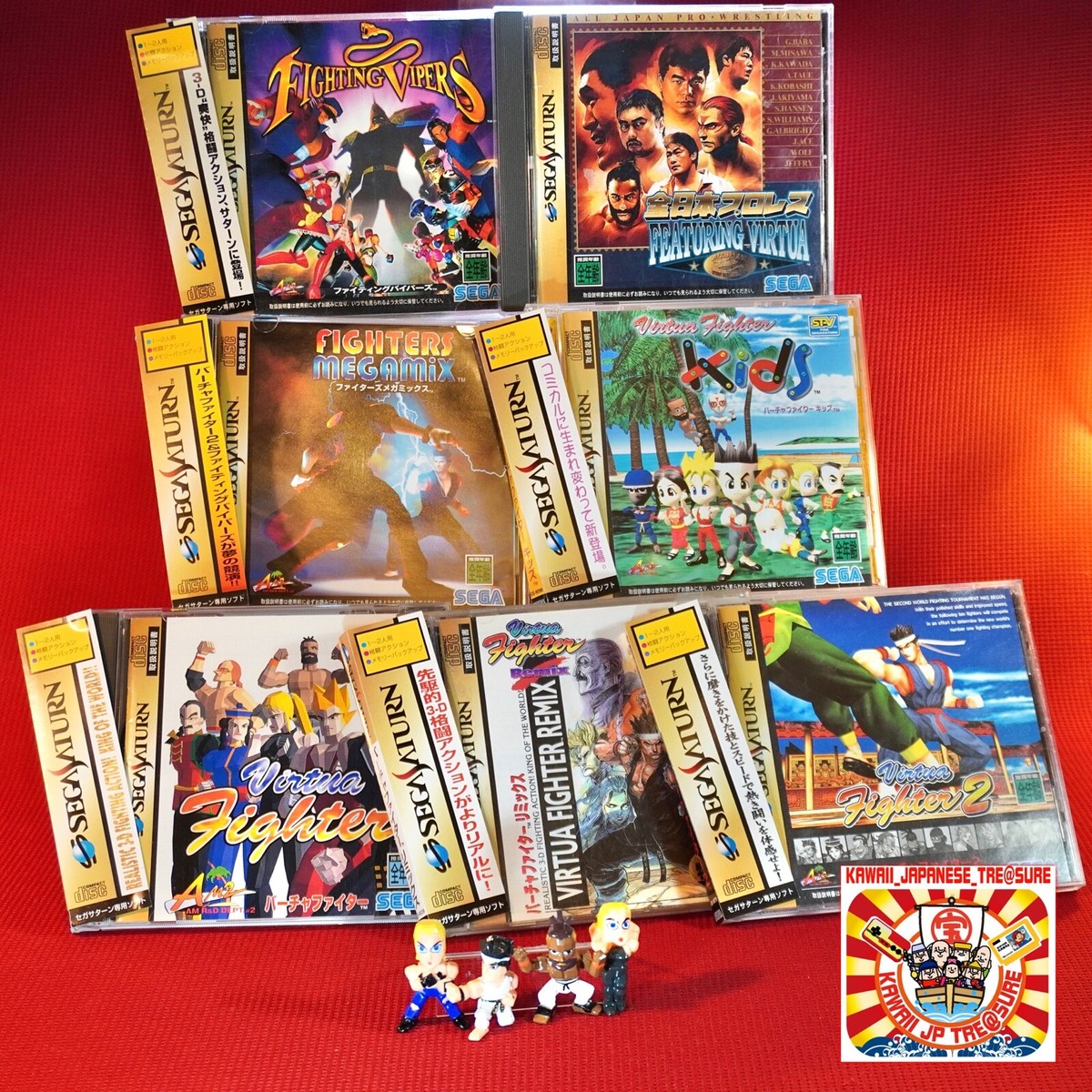 Lot 7 Set Sega Saturn Virtua Fighter 1 2 Remix Kids Mega Mix 