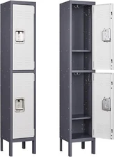 Metal Lockers Storage Cabinet 1-5 Doors Locker for Office School Gym Hotel Home