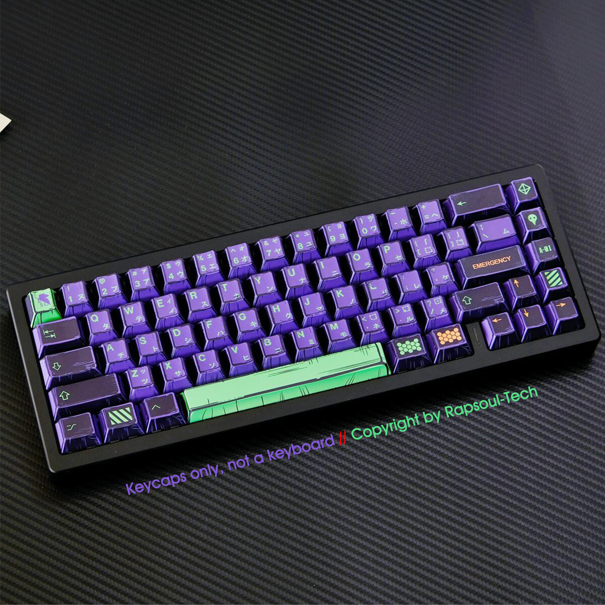 NEON GENESIS EVANGELION EVA-01 Mecha-01 PBT Keycaps for 60