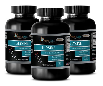 Calm Moods - L-LYSINE 500mg - Sport Nutrition - 3 Bottles 300 Tablets