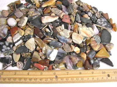 Agate plus mix all natural tumble polished small size 1/8-1.3 inch 1 pound lot