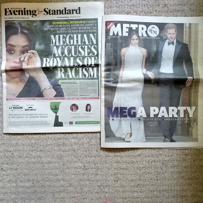 Royal Family Zeitungen UK Harry und Megan, einschließlich ihrer Hochzeit