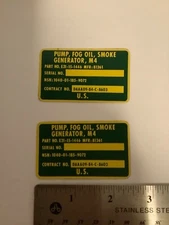 Decal, Pump, Fog Oil, Smoke Generator 