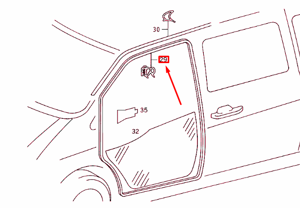 MERCEDES-BENZ VITO W638 Vordertürdichtung A6387320258