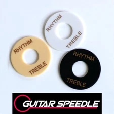 Les Paul Selector Switch Plate Toggle Cover Treble Rhythm Black White Vintage