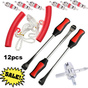12 pc Tire Lever Tool Spoon Motorcycle Tire Change Bicycle Dirt Bike Touring Kit 