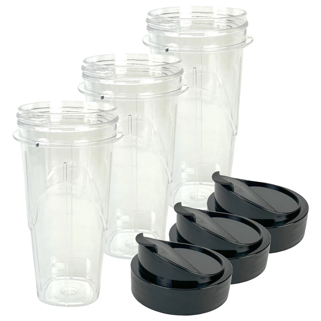 3 Pack 24 oz Smoothie Cup with To-Go Lid Replacement for Oster Pro 1200 Blender
Opens in a new windo