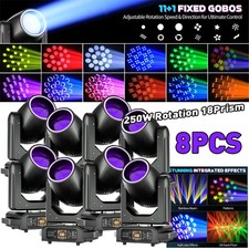 LED Beam 250W RGBW 18Prism GOBO Moving Head Light Stage Light DMX Effect Disco