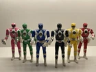 Vintage Mighty Morphing Power Ranger Flip Heads 1993 Lot Of 6 With Weapons Works