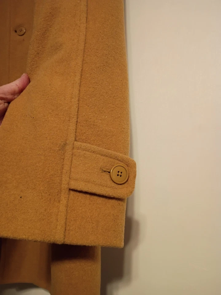 Jaqueta Irvine Park Masculina Marrom 100% Lã Casaco Ervilha Zíper Botões Tamanho Grande - Imagem 3 de 4