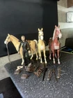 Large Lot Vintage Johnny West-Marx Action Figure-Sam Cobra-Accessories Horses