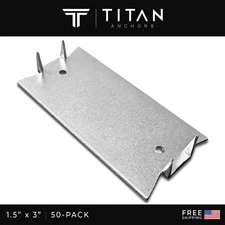 50-Pack Heavy-Duty 1.5-inch x 3-inch Steel Nail Plates for Wood Studs