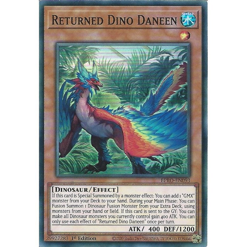 BPRO-EN093 Returned Dino Daneen : Super Rare Card : 1st Edition : YuGiOh TCG