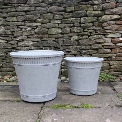 GARDENING NATURALLY Garden Pots Outdoors Lightweight Stone Effect Outdoor Garden Pot For Plants