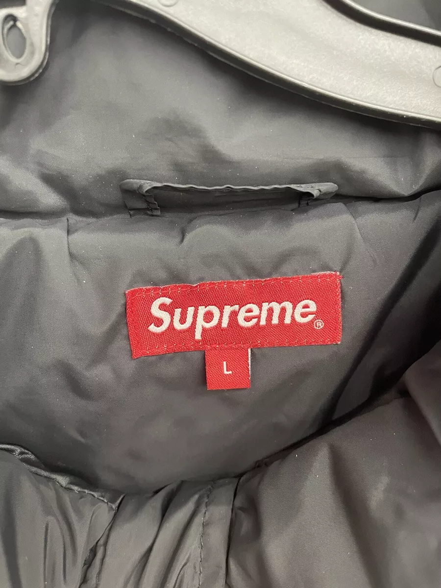 Supreme Stripe Panel Down Jacket Black S