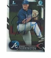 DREW HARRINGTON RC SIGNED IP 2016 1ST BOWMAN DRAFT CHROME BDC-37 BRAVES AUTO