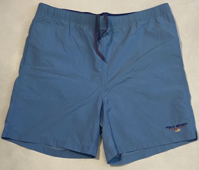 Polo Sport Ralph Lauren Men's Blue Nylon Lined Swimsuit Trunks