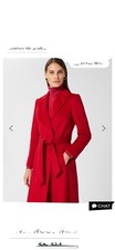 Hobbs Olivia Red Wool Wrap Belt Coat Bnwt Size 12 Out Of Stock Online
