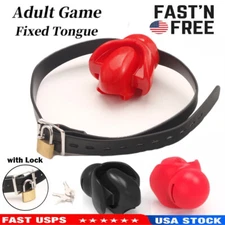 2024 New Silicone Open Mouth Gag Tongue Fix Fetish Dilator Ball Oral For Couple