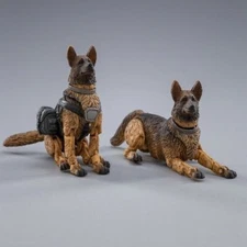 Joytoy Source 1:18 Military Dog Set of 2 In 1 Box Action Toy Stand 5cm