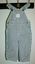 Carter's Baby Boys Overalls Little Explorer Treasure Hunter Striped Denim 12 Mo
