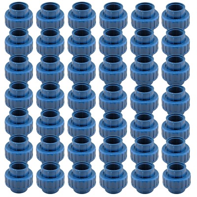 PVC UNION SCH40 (1'' FPT x 1'' FPT) Coupling; Grey Plastic BULK QTY Pipe Fitting