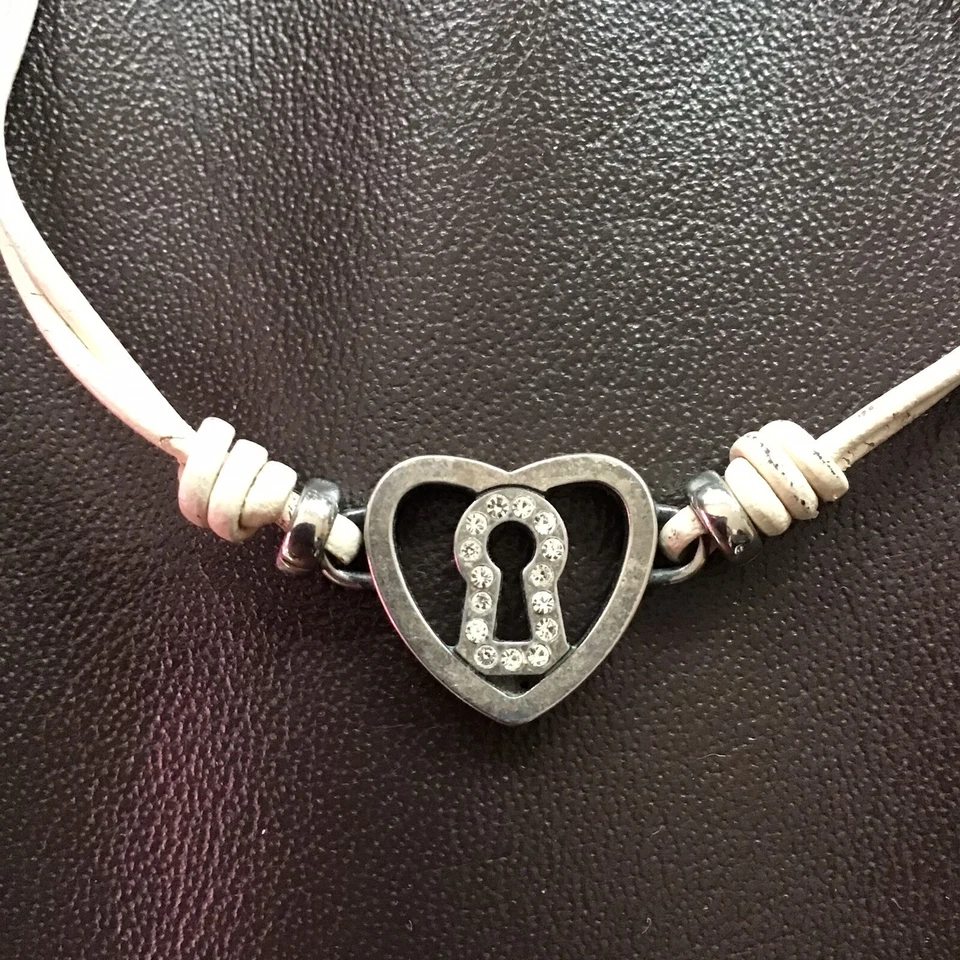 Fossil Damen Armband m. Herz - Schloß - Ornament Edelstahl + Zirkonia 🎀 - Bild 3 von 4