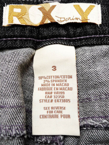 Pantalones de mezclilla ROXY tiro bajo Gold Coast calce ajustado pierna recta 3 (31"x 33,5") nuevos sin etiquetas - Imagen 4 de 7