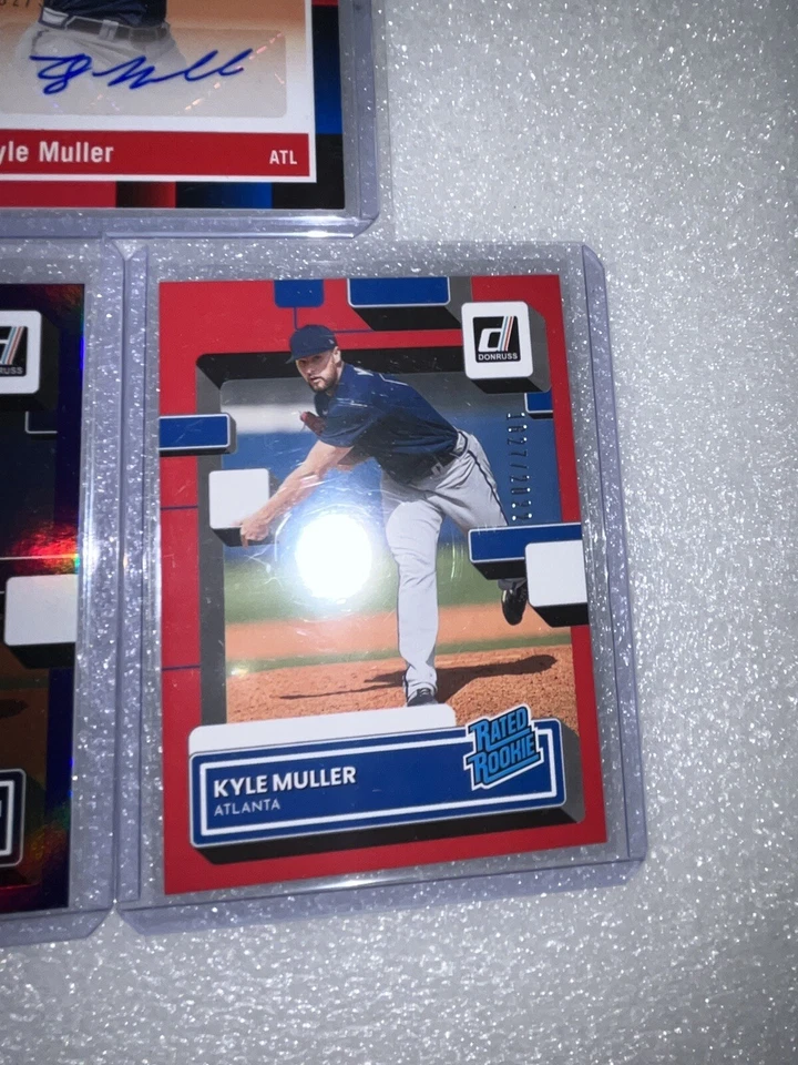 Kyle Muller 2022 Donruss red 1988 retro autograph #/99 & Rated Rookie # /2022 🟣 - Image 4 of 4