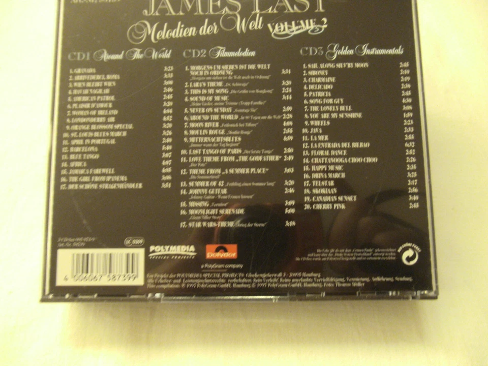 Melodien der Welt James Last, 3 CD´s in Kassette, Around the world, Filmmelodien - Bild 2 von 4