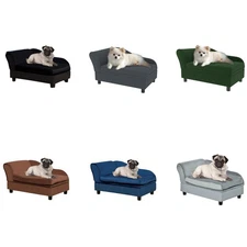 PawHut Luxury Small Dog Bed Couch W/ Storage, Little Dog Sofa