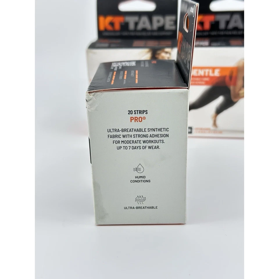 Pacote de fita KT PRO Jet preto + bege suave + pacote duplo preto jato 3 caixas novo na caixa - Imagem 3 de 4