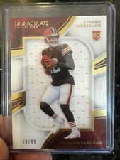 2025 Panini Immaculate Shedeur Sanders Rookie Clearly Immaculate Patch /99 🔥RC