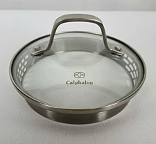 Calphalon 6" Strainer Replacement Lid Only Tempered Glass & Stainless 5 3/8" ID