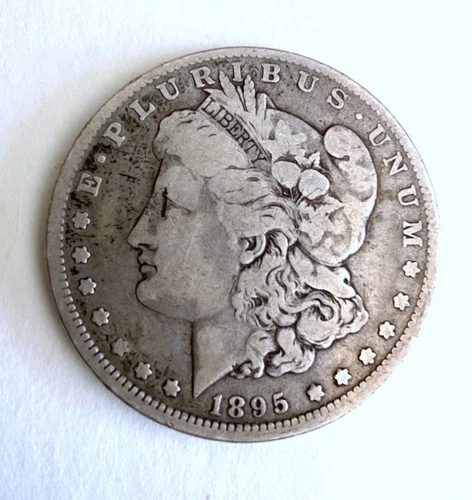 1895-O Morgan Silver Dollar. Very Good 08. Rare $1 Coin. Key Date.