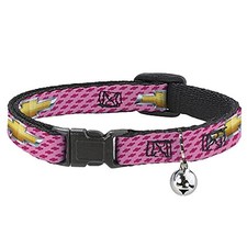 Cat Collar Breakaway Chevy Gold Bowtie Logo Pink 8 to 12 Inches 0.5 Inch Wide 