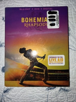 Bohemian Rhapsody DVD Freddie Mercury Queen Rami Malek Live Aid 2018 Sealed
