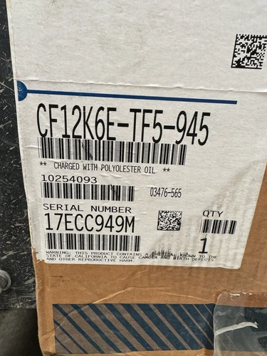 COPELAND CF12K6E-TF5-945 Hermetic Compressor LT R404A 13K -10/120 208/230-3 Swea