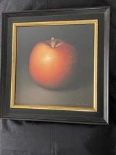 SANGITA PHADKE ORIGINAL PAINTING The SWEET APPLE framed 15” pastel Fruit Art