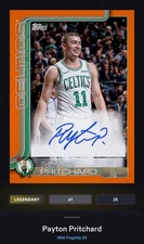 Digital | 2025 Topps Series 1 Signature Orange Payton Pritchard Auto /25