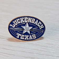 Luckenbach Texas Est. 1849 Metal Enamel Lapel Hat Pin