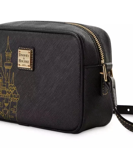 Disneyland Gold Sleeping Beauty Castle Dooney & Bourke Crossbody Camera Bag - Picture 2 of 8