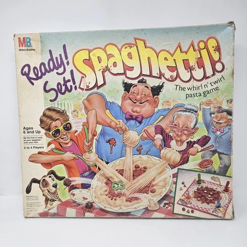 Ready Set Spaghetti Board Game Milton Bradley Vintage As Is