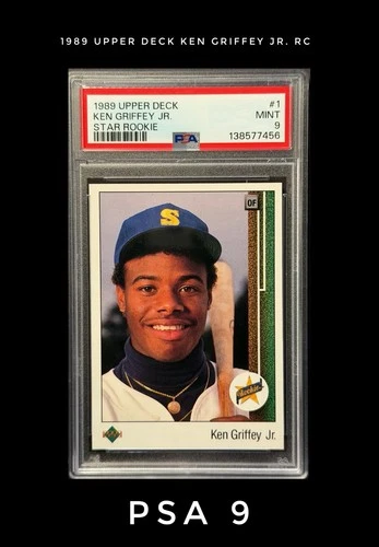 1989 Upper Deck - Star Rookie Ken Griffey Jr #1 (RC) - PSA 9