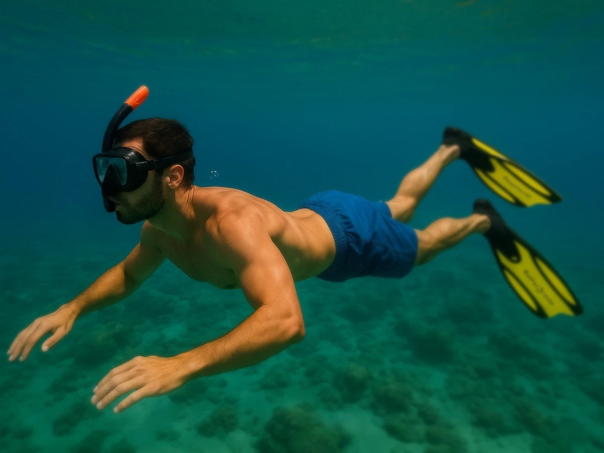Aqua Lung Schwimmflosse Hydrostream Vollfuß Taucherflosse Schnorchelflosse Gelb